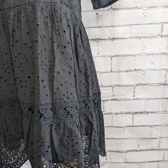Sunday Mi Amore Eyelet Lace Boho Cotton crochet Dress - Picture 4 of 11